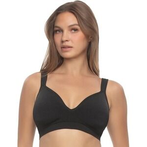Felina Adaptive Cup Wire Free Bra Small 34C D DD DDD Tshirt Black